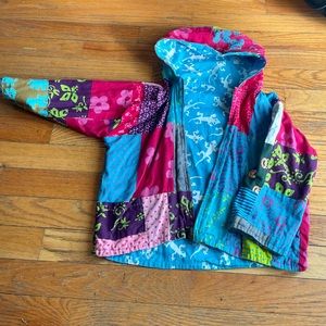 Super cute and quirky homemade reversible cotton light jacket!